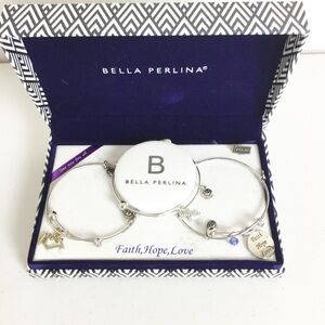 Bella Perlina Set Of 3 Bracelets Faith Hope Love